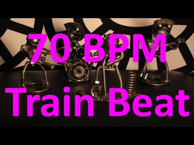 70 BPM - Train Beat Country Rock - 4/4 Drum Track - Metronome - Drum Beat