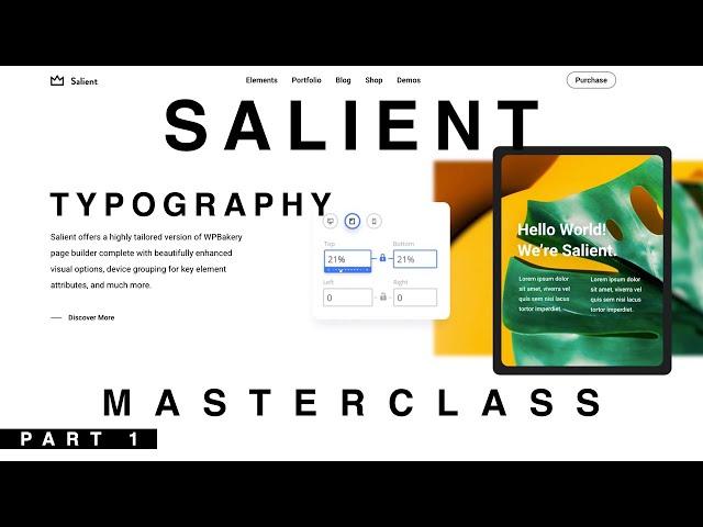 Salient Wordpress - Typography Masterclass Salient (How to Use) 2020