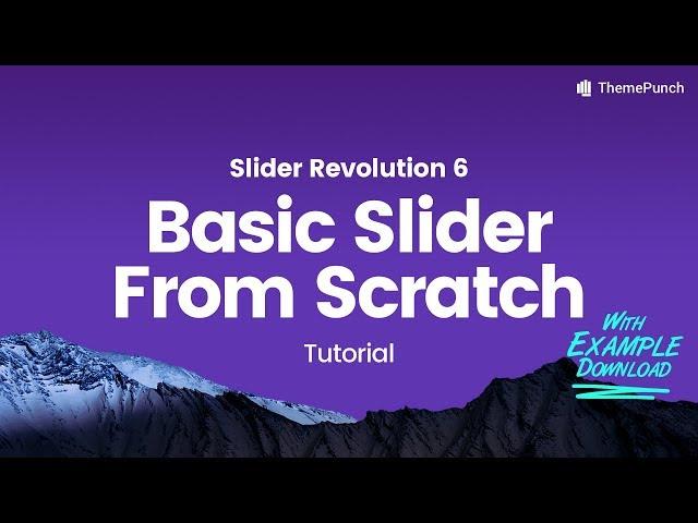 Slider Revolution 6.0 - Basic Slider Tutorial (Example Download in Description)