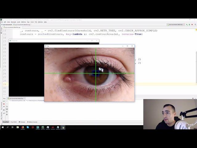 Eye motion tracking - Opencv with Python