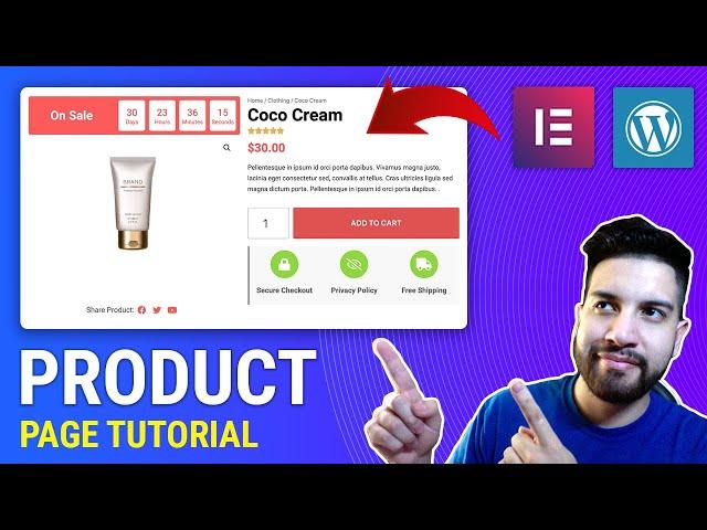 How To Create A Custom Product Page On Elementor Pro | Single Product Template