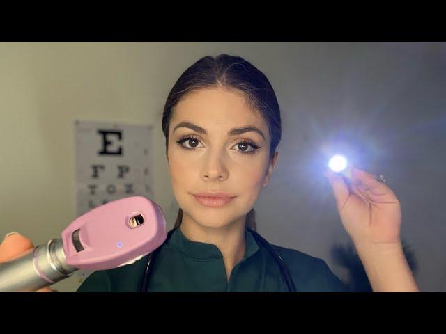 ASMR Orbital Cranial Nerve Exam (eye exam, light triggers, face touching)