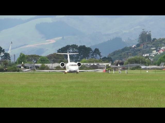 Garden City Helicopters (GCH Jet Operations) Bombardier CL604 Challenger takeoff Nelson Airport