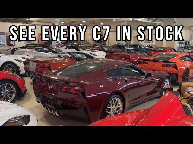 See Every C7 on the Floor at Corvette World! 19 C7's!!