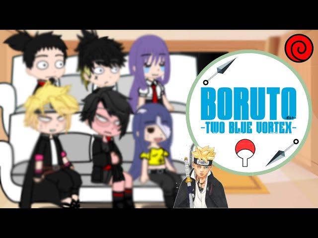 Boruto blue vortex react to Boruto and sarada [Gacha club x boruto]