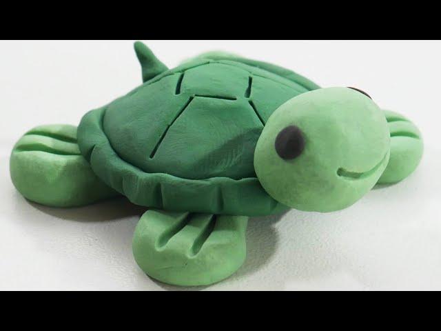 How to Easily Make a Turtle with  Clay - Step by Step Guide.
