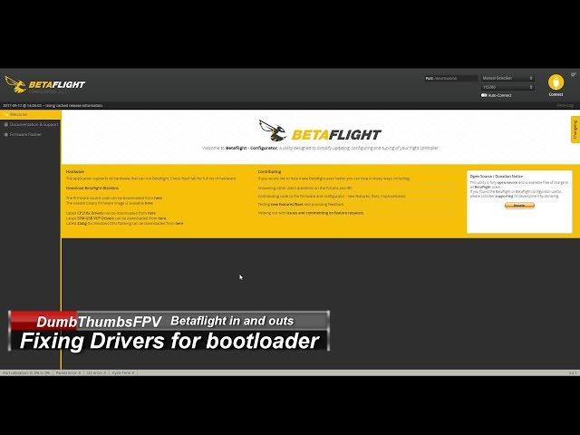 How to fix Betaflight Bootloader won't connect failed to open port