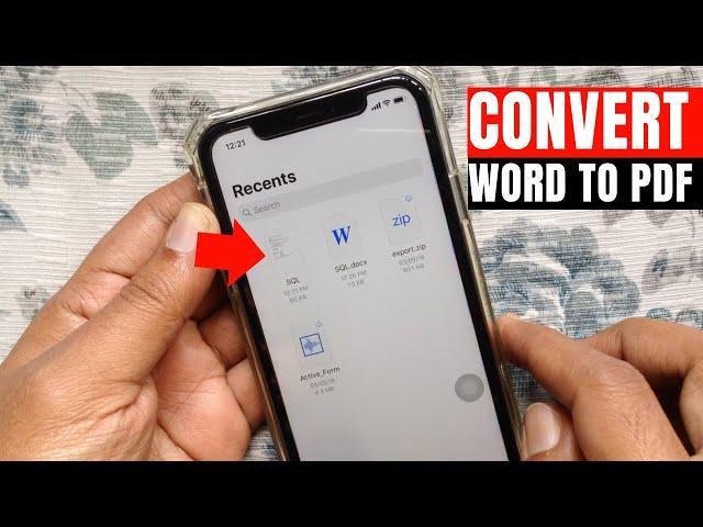How to Convert a Word Documents to PDF in iPhone (Without Third-Party Tools)