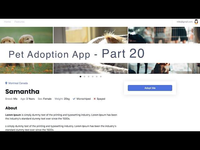Pet Adoption App - Part 20 With Ruby On Rails - Add carousel to loop through all the photos