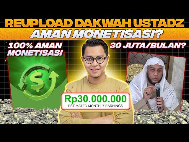 Reupload Dakwah Ustadz Paling Aman Monetisasi? Investasi Digital Peluang 30 Juta/Bulan?