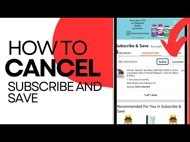 How To Cancel Amazon Subscribe and Save - Stop Item Subscriptions