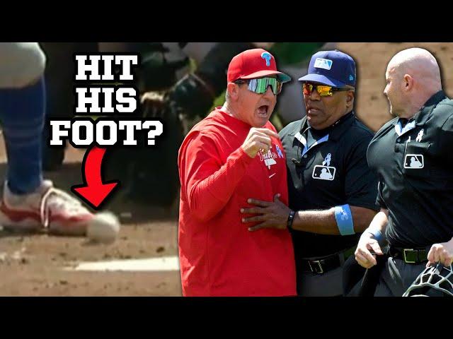 Phillies manager furious umpire told him to challenge a call, a breakdown