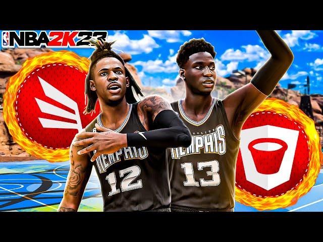 99 OVR JA MORANT and JAREN JACKSON JR TAKEOVER the PARK in NBA 2K23