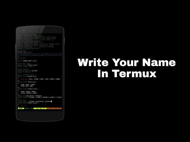 How To Write Your Name In Termux 2018