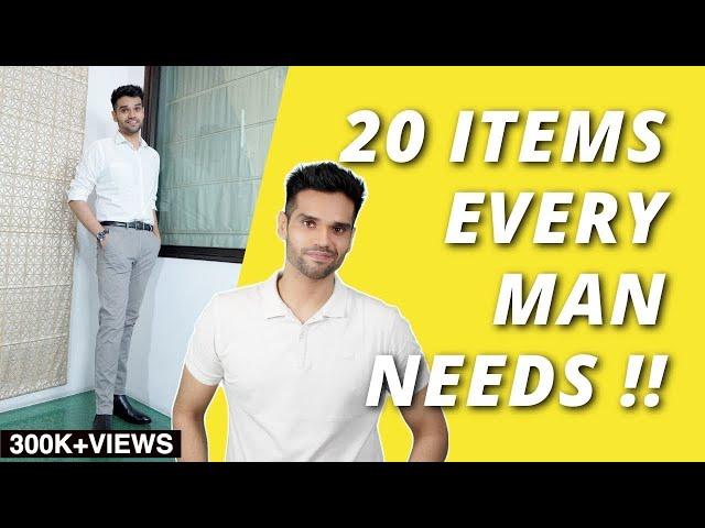 20 Items EVERY GUY NEEDS | Wardrobe Essentials | Minimalist Wardrobe | BeYourBest Fashion San Kalra