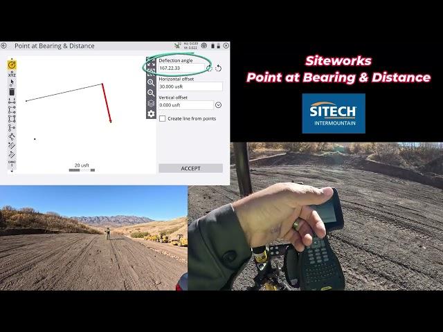 Siteworks - Point at Bearing & Distance - Manual Building Layout 1.73 Update.