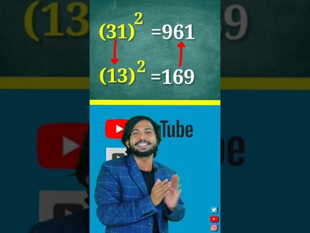 Square Trick | Best trick to find the Square of Any Number| वर्ग निकालने की भूत ट्रिक #shorts #maths