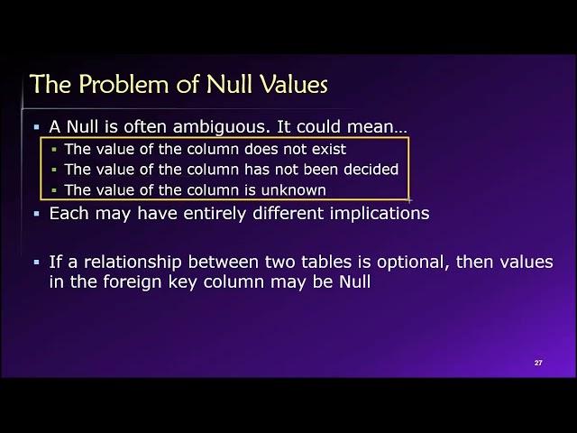 Topic 02, Part 08 - Null Values