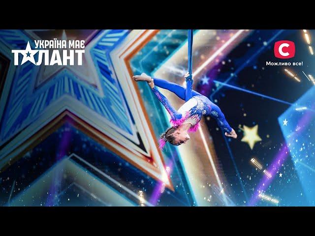 Little aerial gymnast wows with her fearlessness – Ukraine's Got Talent 2021 – Episode 4