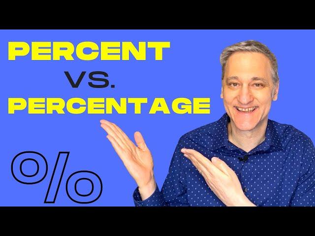 When to use PERCENT and PERCENTAGE | English Speaking Practice
