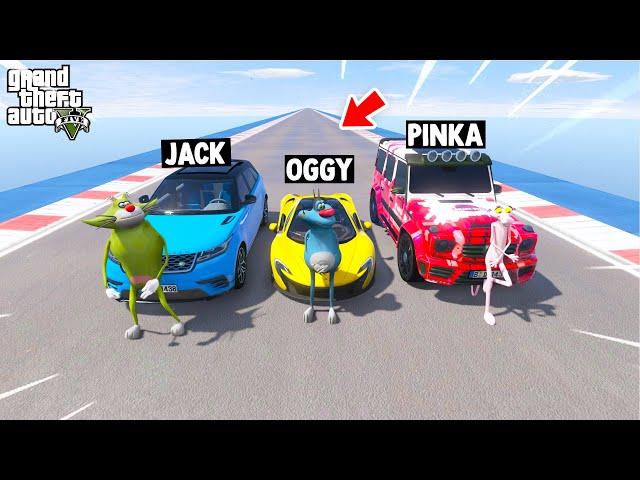 WHO IS THE BEST CHALLENGE with OGGY & JACK,PINKPANTHER in GTA 5 (GTA 5 Funny Moments)