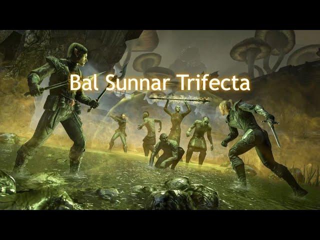 ESO - Bal Sunnar Trifecta | Hard Mode - No Death - Speedrun | Temporal Tempest | Dragonknight Tank