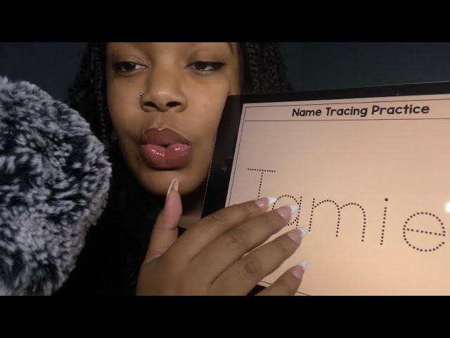 ASMR | Tracing My Subscribers Names | brieasmr