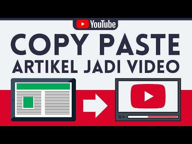 Rp.200 JUTA/ BULAN Cuma Copy Paste Artikel - Cara Cari Uang di Youtube untuk Pemula