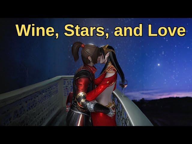 Wine, Stars, and Love: The Intimate Kiss of Xiao Yan and Medusa#BTTH#love moments