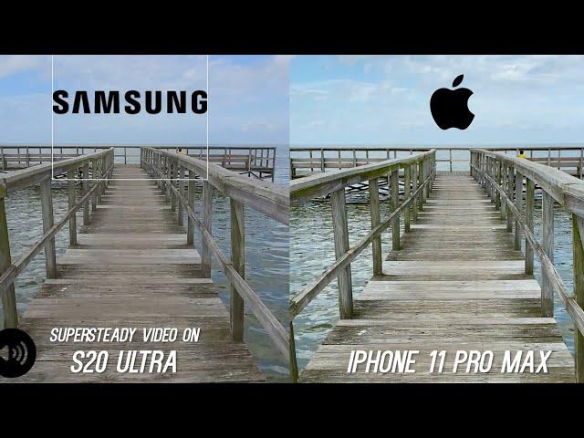 Galaxy S20 Ultra Camera vs iPhone 11 Pro Max Video Stabilization Test - WOW!