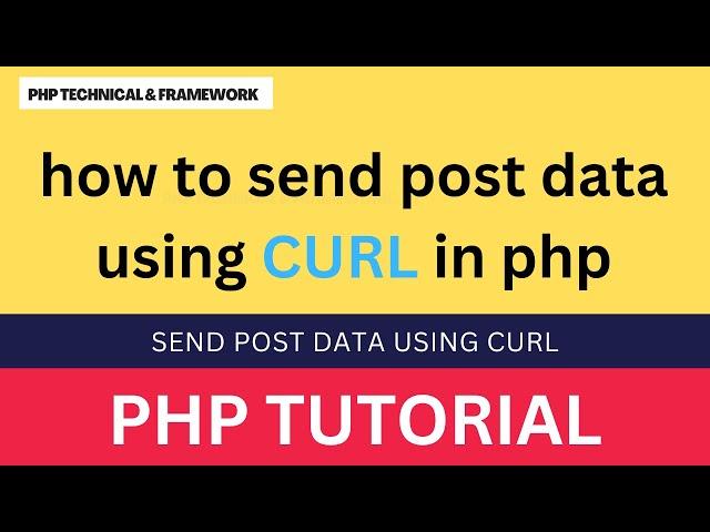 how to send post data using curl in php || php curl post array