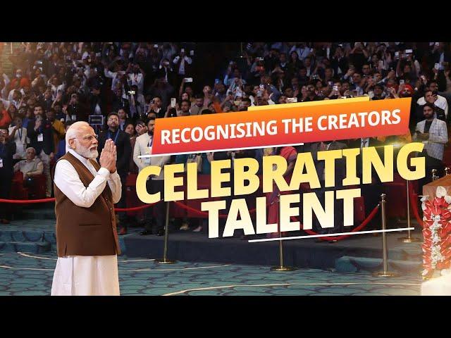 National Creators Award 2024: Watch the eye-catchy moments as PM vibe checks with Digital Creators