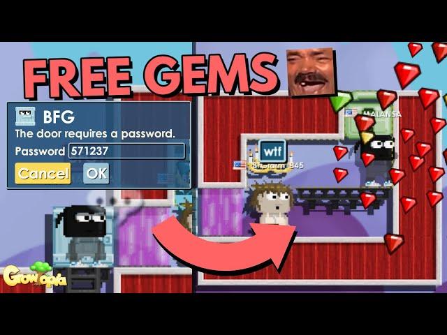 Hacking into BFG rooms, FREE GEMS!  || Growtopia Funny