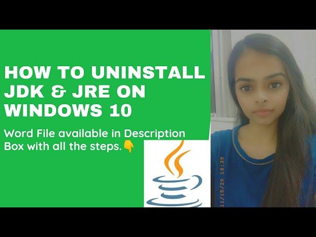 How to uninstall JDK & JRE on Windows 10 |Java Runtime Environment|Java Development Kit | Java