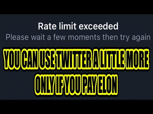 Rate Limit Exceeded Twitter Is On Purpose