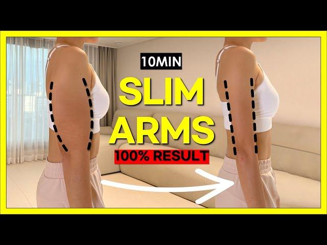 10min Slim Arm Workout | Burn Flabby Arm Fat | All Seated & No Equipment (100% RESULT)