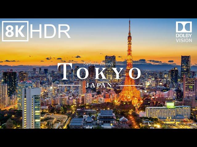 Tokyo, Japan  in 8K ULTRA HD HDR 60 FPS Dolby Vision™ Drone Video