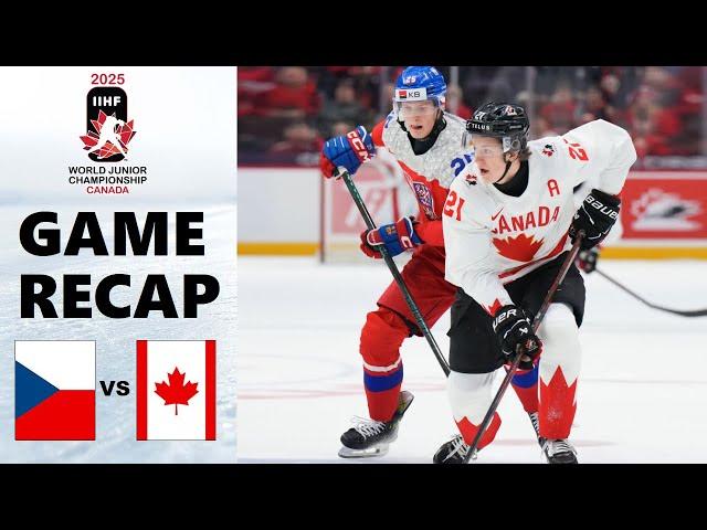 CZECHIA vs CANADA Highlights - 2025 IIHF World Junior Championship