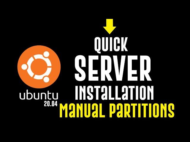 How to Setup Ubuntu Server 20.04.4 with Manual Partitions | Quick Ubuntu Server Installation 2022