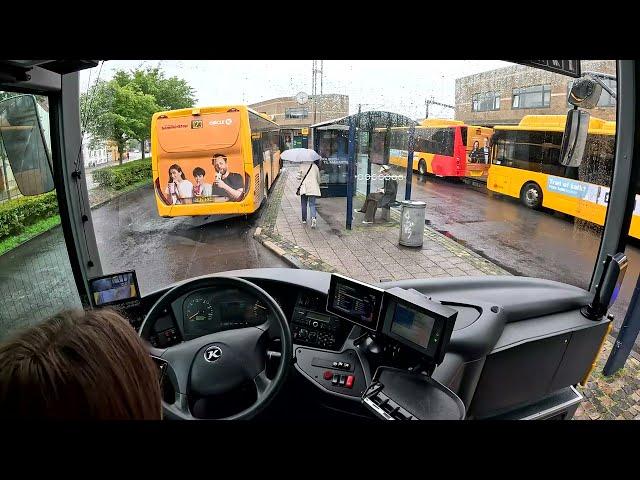 [Bus Driver POV] Driving Out Of Roskilde In Rush Hour