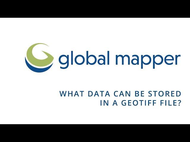 What data can be stored in a GeoTIFF file?