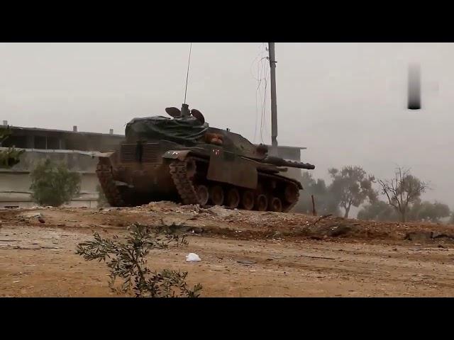 A Turkish M60T shells ISIS positions on Sheikh Aqil Hill #Shorts