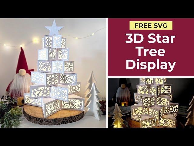 3D Star Tree Display ⭐ The Perfect Light-Up Table Centerpiece!