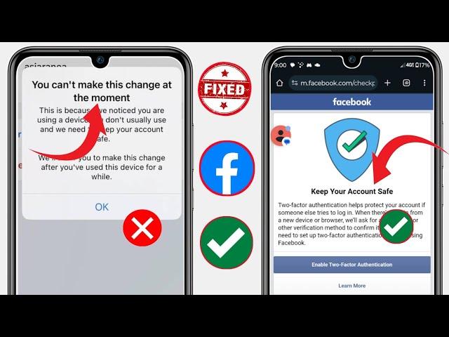 Facebook You Can't Make This Change At The Moment (Fixed) || Facebook Verification Problem 2025