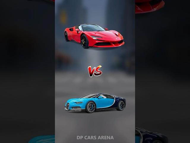 Bugatti Chiron vs Ferrari SF90 Stradale battle! Which car will win? 