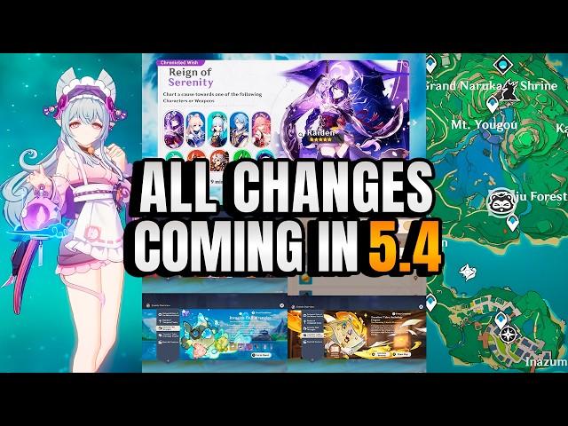 5.4 NEW CHANGES, INAZUMA EVENTS, BANNERS, MIZUKI, QOL UPDATES & MORE - Genshin Impact