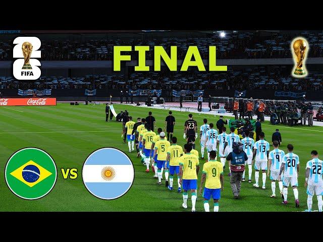 BRAZIL vs ARGENTINA - FINAL  | FIFA World Cup 2026 USA | Full Match All Goals | PES Gameplay