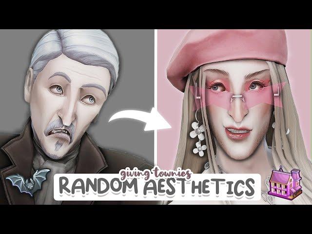 Styling Townies in RANDOM AESTHETICS | Sims 4 Create a Sim Challenge