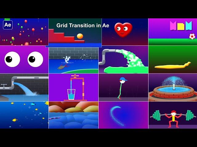 Grid Transition in After Effects | After Effects Tutorial