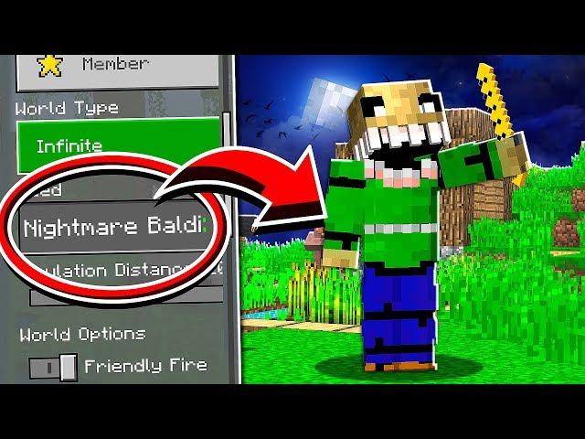 Do NOT Use the NIGHTMARE BALDI Seed in Minecraft at 3:00 AM!